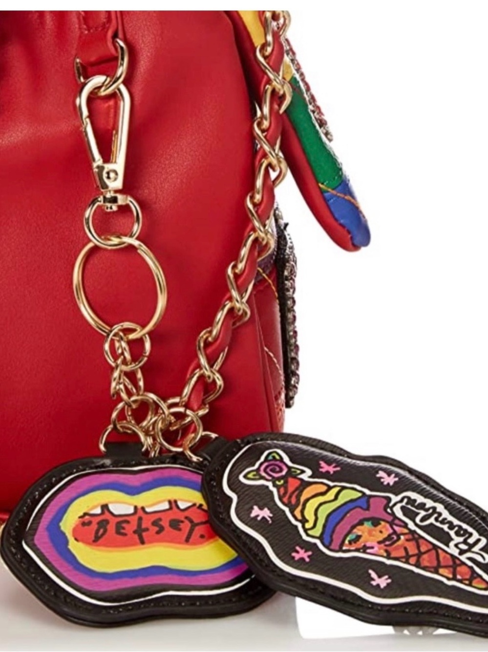 Rainbow Patch Embellished Crossbody Bag - Multicolor - Picture 3 of 4